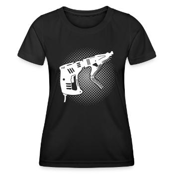 Tournevis magazine installateur de cloisons sèches - T-shirt sport Femme - noir - Devant - AI Model Female 172 light (172cm)