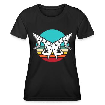 Tournevis magazine installateur de cloisons sèches - T-shirt sport Femme - noir - Devant - AI Model Female 172 light (172cm)