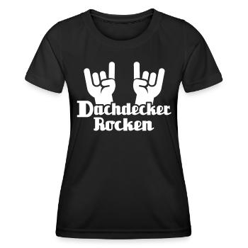 Dachdecker Dachspengler Dachklempner - Frauen Funktions-T-Shirt - Schwarz - Vorne - AI Model Female 172 light (172cm)