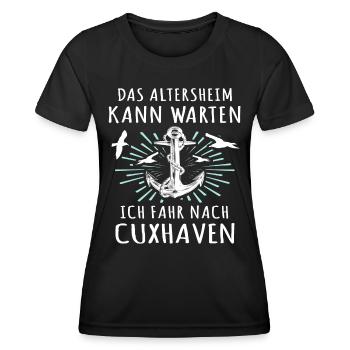 Cuxhaven Souvenir Cuxhavener - Frauen Funktions-T-Shirt - Schwarz - Vorne - AI Model Female 172 light (172cm)