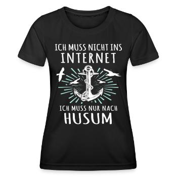Husum Souvenir Husumer - Frauen Funktions-T-Shirt - Schwarz - Vorne - AI Model Female 172 light (172cm)