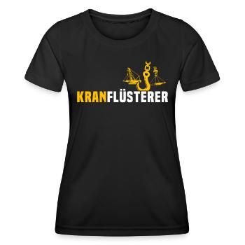 Kranfahrer Kran Kranflüsterer Kranführer - Frauen Funktions-T-Shirt - Schwarz - Vorne - AI Model Female 172 light (172cm)