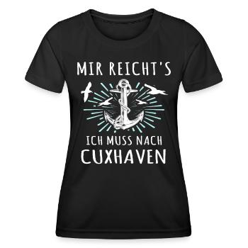 Cuxhaven Nordsee Cuxhavener - Frauen Funktions-T-Shirt - Schwarz - Vorne - AI Model Female 172 light (172cm)