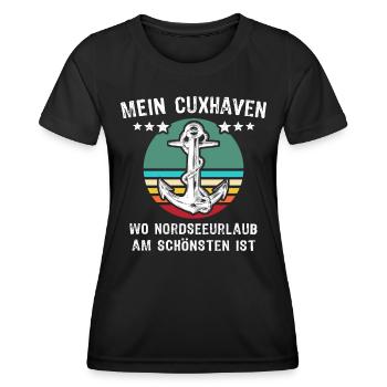 Cuxhaven Nordsee Cuxhavener - Frauen Funktions-T-Shirt - Schwarz - Vorne - AI Model Female 172 light (172cm)
