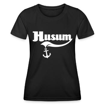 Husum Urlaub Husumer Nordsee - Frauen Funktions-T-Shirt - Schwarz - Vorne - AI Model Female 172 light (172cm)