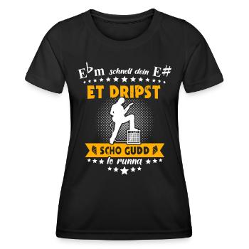 Musiker Saarland Ebm E# Saarländisch - Frauen Funktions-T-Shirt - Schwarz - Vorne - AI Model Female 172 light (172cm)