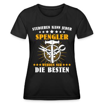 Spengler Sprüche Bauspengler - Frauen Funktions-T-Shirt - Schwarz - Vorne - AI Model Female 172 light (172cm)