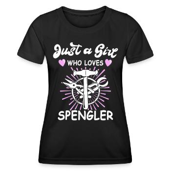 Spengler Bauspengler Spengeln Spenglerin - Frauen Funktions-T-Shirt - Schwarz - Vorne - AI Model Female 172 light (172cm)
