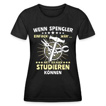 Spengler Bauspengler Spengeln - Frauen Funktions-T-Shirt - Schwarz - Vorne - AI Model Female 172 light (172cm)