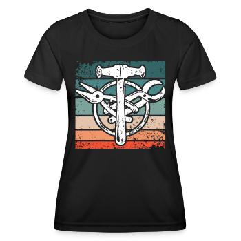 Spengler guild sign Bauspengler - Women's Functional T-Shirt - black - Front - AI Model Female 172 light (172cm)