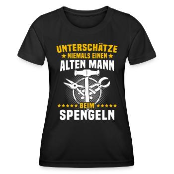Spengler Spengeln Bauspengler - Frauen Funktions-T-Shirt - Schwarz - Vorne - AI Model Female 172 light (172cm)