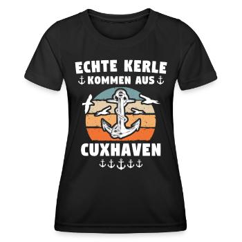 Cuxhaven Männer Cuxhavener Mann - Frauen Funktions-T-Shirt - Schwarz - Vorne - AI Model Female 172 light (172cm)