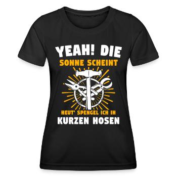Spengler Bauspengler Spengeln - Frauen Funktions-T-Shirt - Schwarz - Vorne - AI Model Female 172 light (172cm)