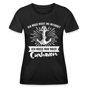 Cuxhaven - Frauen Funktions-T-Shirt - Schwarz - Vorne - AI Model Female 172 light (172cm)