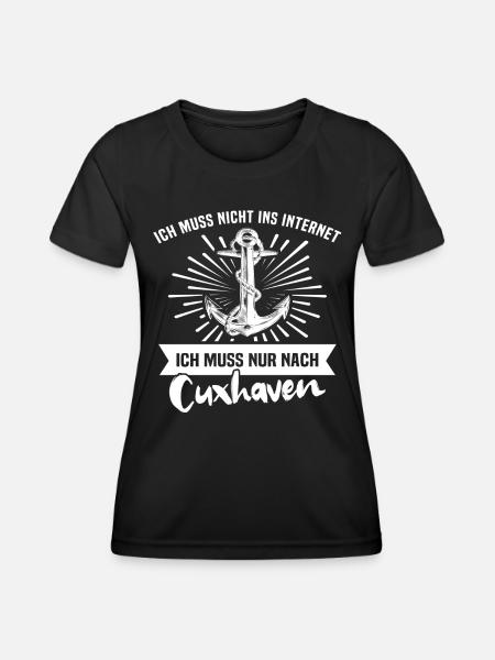 Cuxhaven - Frauen Funktions-T-Shirt - Schwarz