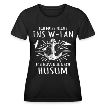 Husum Nordsee - Frauen Funktions-T-Shirt - Schwarz - Vorne - AI Model Female 172 light (172cm)