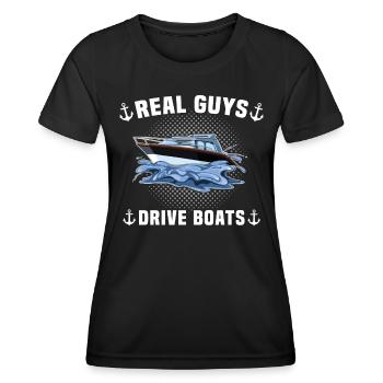Captain Boat Owner Captain - Women's Functional T-Shirt - black - Front - AI Model Female 172 light (172cm)