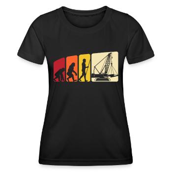 Crane Operator Evolution Crane Driver - Women's Functional T-Shirt - black - Front - AI Model Female 172 light (172cm)