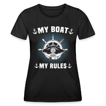 Captain My Boat My Rules Kapitän - Women's Functional T-Shirt - black - Front - AI Model Female 172 light (172cm)