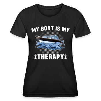Captain Captain Boat - Women's Functional T-Shirt - black - Front - AI Model Female 172 light (172cm)