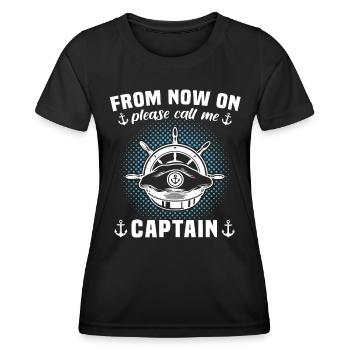 Kapitän Call Me Captain - Women's Functional T-Shirt - black - Front - AI Model Female 172 light (172cm)