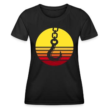 Crane operator Crawler crane Crane driver crane - Women's Functional T-Shirt - black - Front - AI Model Female 172 light (172cm)