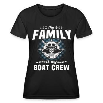 Captain Boat Crew Family - Women's Functional T-Shirt - black - Front - AI Model Female 172 light (172cm)