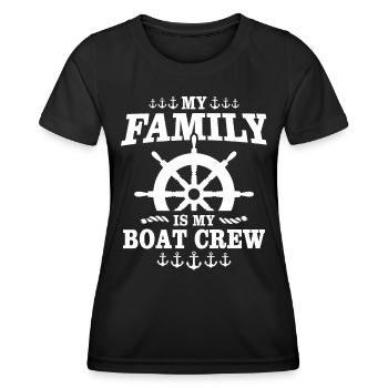 Capitaine Équipage du bateau - T-shirt sport Femme - noir - Devant - AI Model Female 172 light (172cm)