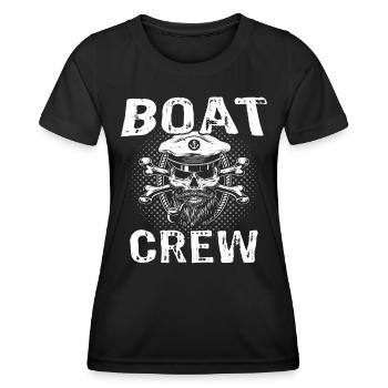 Capitaine Équipage du bateau - T-shirt sport Femme - noir - Devant - AI Model Female 172 light (172cm)