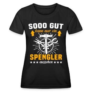Spengler Bauspengler - Frauen Funktions-T-Shirt - Schwarz - Vorne - AI Model Female 172 light (172cm)