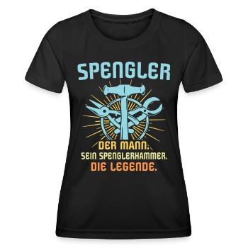 Spengler Beruf Bauspengler Sprüche - Frauen Funktions-T-Shirt - Schwarz - Vorne - AI Model Female 172 light (172cm)