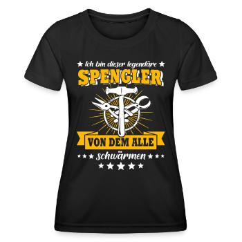 Spengler Beruf Bauspengler Sprüche - Frauen Funktions-T-Shirt - Schwarz - Vorne - AI Model Female 172 light (172cm)