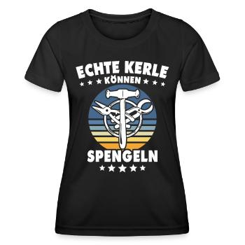 Spengler Beruf Bauspengler Sprüche - Frauen Funktions-T-Shirt - Schwarz - Vorne - AI Model Female 172 light (172cm)
