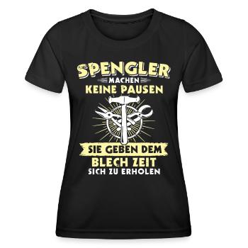 Spengler Beruf Bauspengler Sprüche - Frauen Funktions-T-Shirt - Schwarz - Vorne - AI Model Female 172 light (172cm)