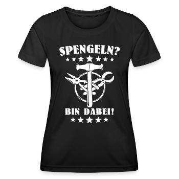 Spengler Spengeln Bauspengler - Frauen Funktions-T-Shirt - Schwarz - Vorne - AI Model Female 172 light (172cm)