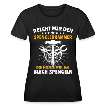 Spengler Spengeln Bauspengler - Frauen Funktions-T-Shirt - Schwarz - Vorne - AI Model Female 172 light (172cm)