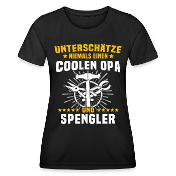 Spengler Opa Bauspengler Grossvater - Frauen Funktions-T-Shirt - Schwarz - Vorne - AI Model Female 172 light (172cm)