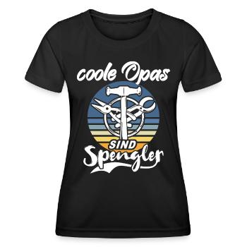 Spengler Opa Bauspengler Grossvater - Frauen Funktions-T-Shirt - Schwarz - Vorne - AI Model Female 172 light (172cm)