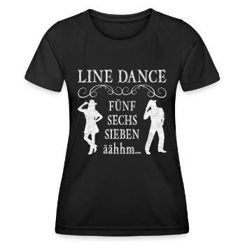 Linedance Clothing Women Country Line dance - Women's Functional T-Shirt - black - Front - AI Model Female 172 light (172cm)