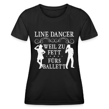 Linedance Clothing Women Country Line dance - Women's Functional T-Shirt - black - Front - AI Model Female 172 light (172cm)