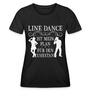 Linedance Clothing Women Country Line dance - Women's Functional T-Shirt - black - Front - AI Model Female 172 light (172cm)