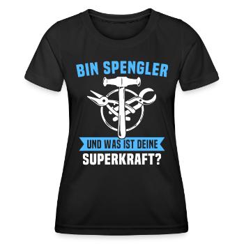 Spengler Beruf Bauspengler Sprüche - Frauen Funktions-T-Shirt - Schwarz - Vorne - AI Model Female 172 light (172cm)