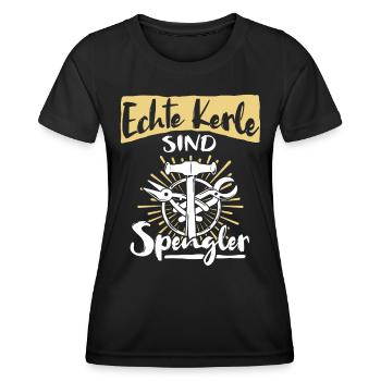 Spengler Beruf Bauspengler Sprüche - Frauen Funktions-T-Shirt - Schwarz - Vorne - AI Model Female 172 light (172cm)