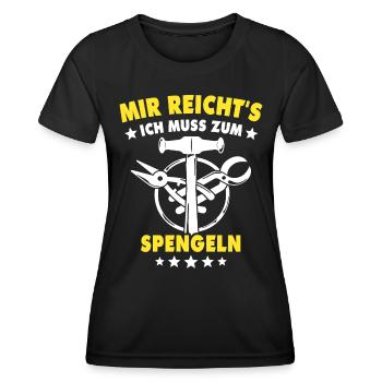 Spengler Bauspengler Spengeln Karrosseriespengler - Frauen Funktions-T-Shirt - Schwarz - Vorne - AI Model Female 172 light (172cm)