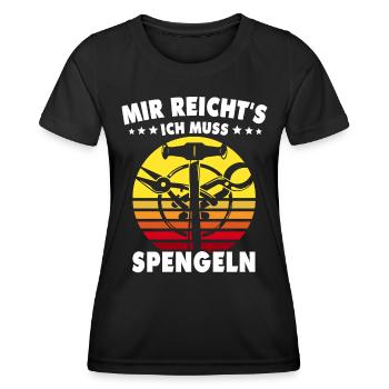 Spengler Bauspengler Spengeln Karrosseriespengler - Frauen Funktions-T-Shirt - Schwarz - Vorne - AI Model Female 172 light (172cm)
