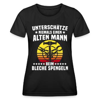 Spengler Bauspengler Spengeln Karrosseriespengler - Frauen Funktions-T-Shirt - Schwarz - Vorne - AI Model Female 172 light (172cm)