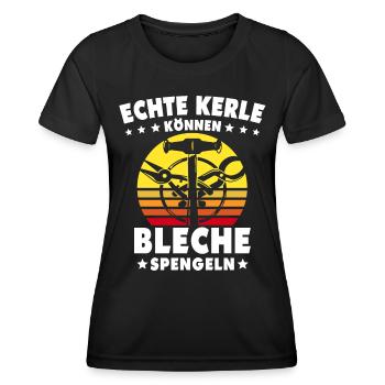 Spengler Bauspengler Spengeln Karrosseriespengler - Frauen Funktions-T-Shirt - Schwarz - Vorne - AI Model Female 172 light (172cm)