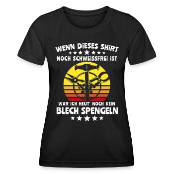 Spengler Bauspengler Karrosseriespengler - Frauen Funktions-T-Shirt - Schwarz - Vorne - AI Model Female 172 light (172cm)