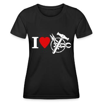 Bauspengler Ich Liebe Spengler Beruf - Frauen Funktions-T-Shirt - Schwarz - Vorne - AI Model Female 172 light (172cm)