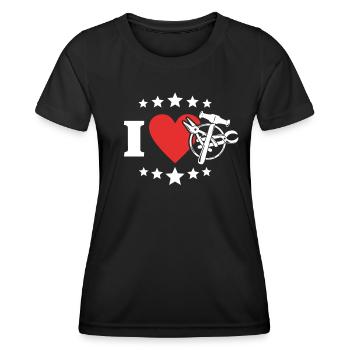 Bauspengler Ich Liebe Spengler Beruf - Frauen Funktions-T-Shirt - Schwarz - Vorne - AI Model Female 172 light (172cm)